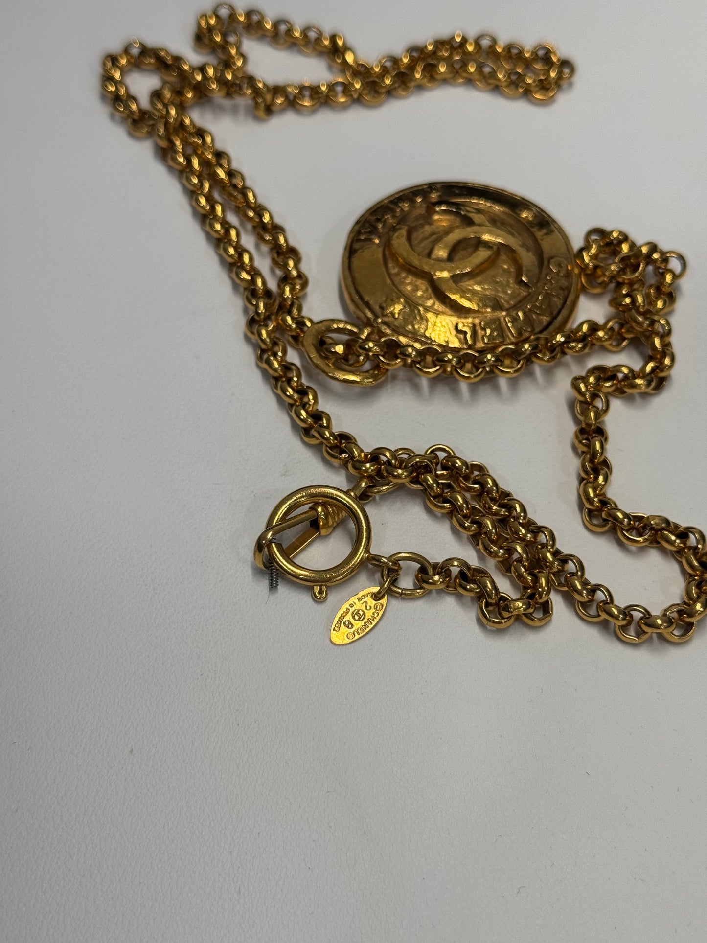 Chanel mirror necklace