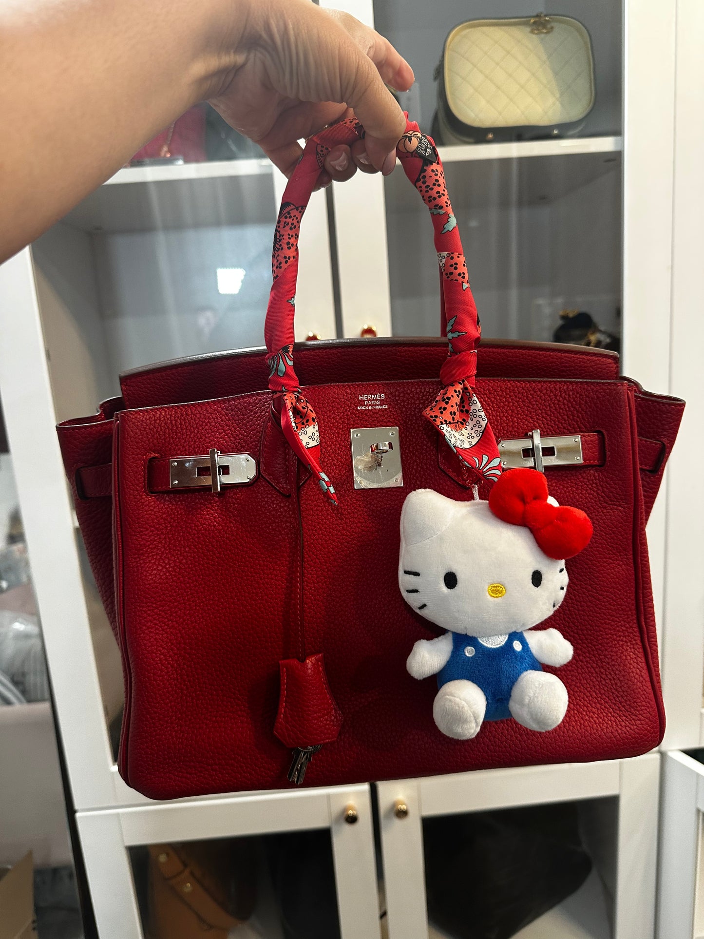 Birkin 30 rouge casque clemence