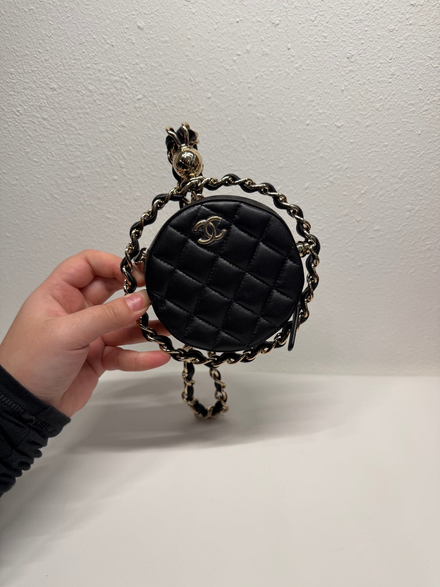 Chanel around round clutch mini