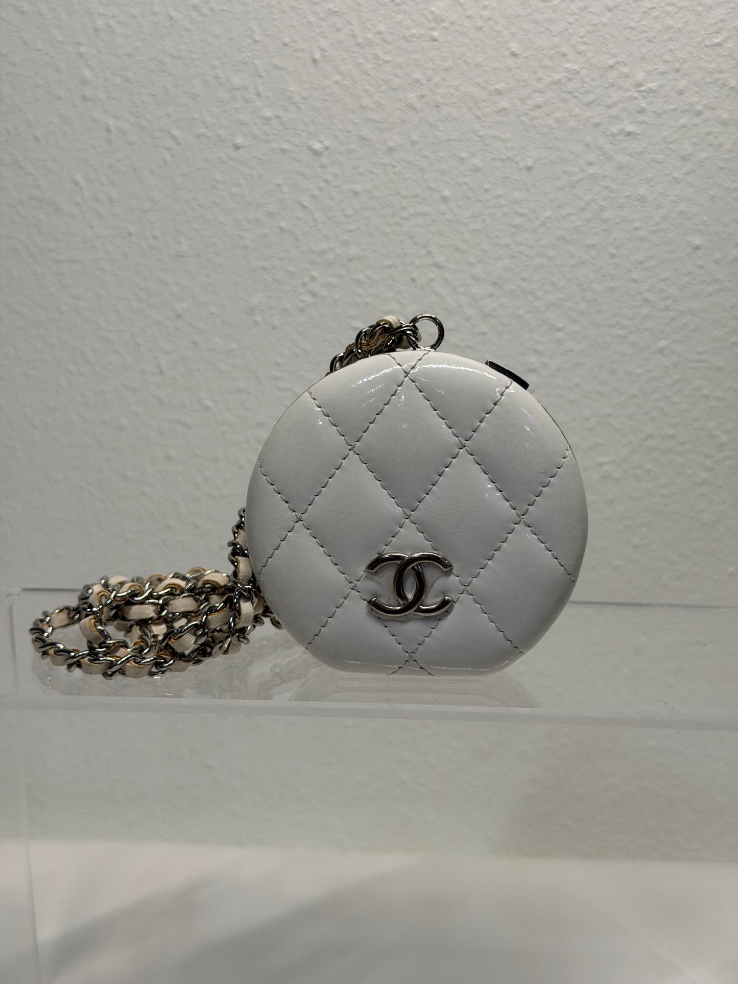 Chanel round locket mirror
