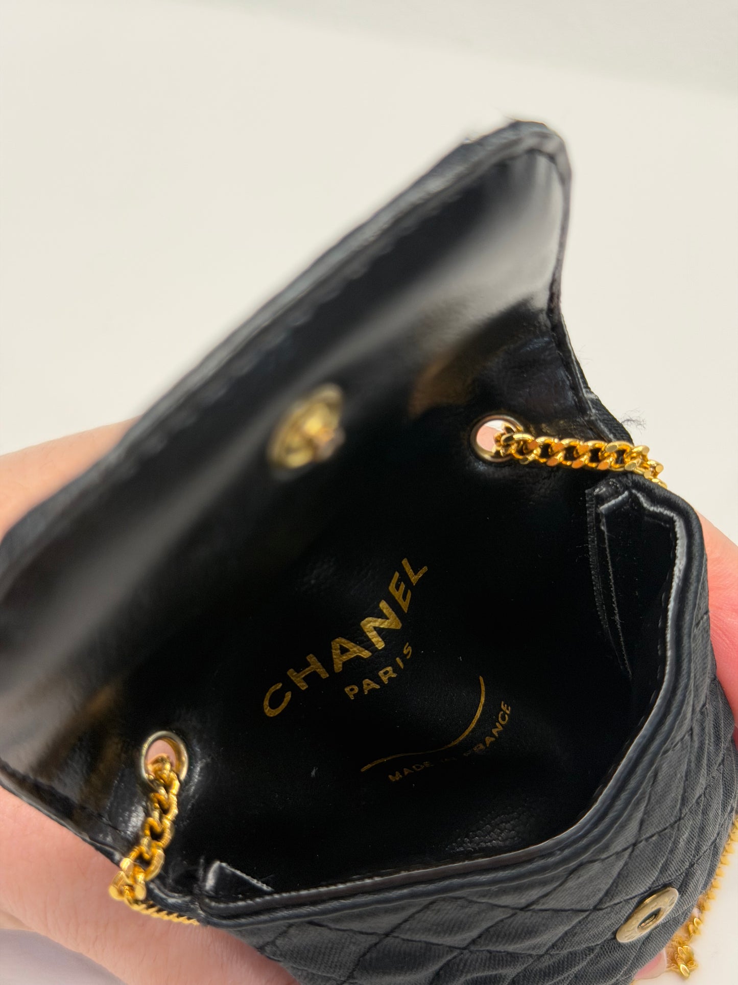 Chanel micro bag necklace