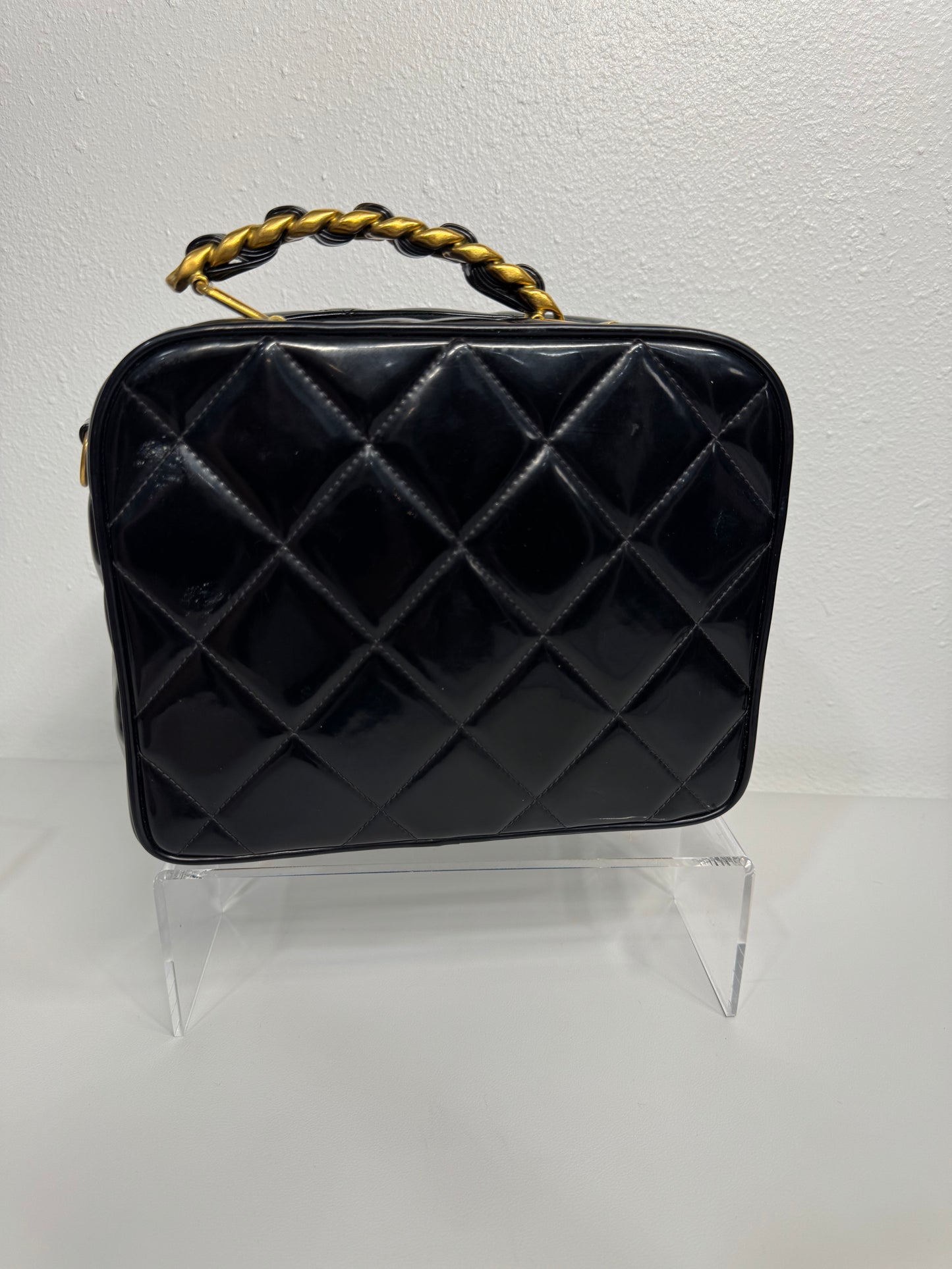 Vintage chanel patent leather vanity