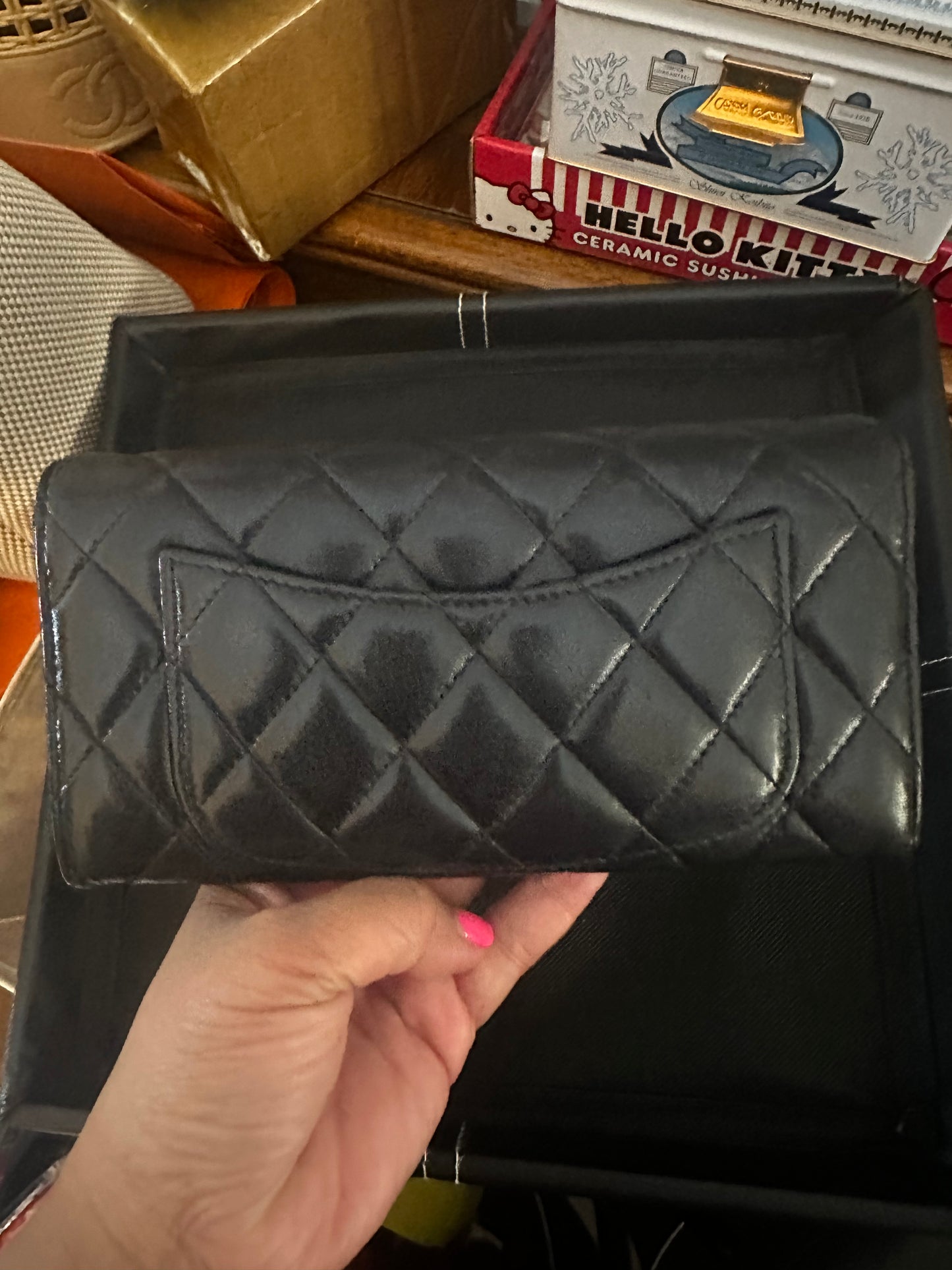 Chanel flap wallet,  sold as is