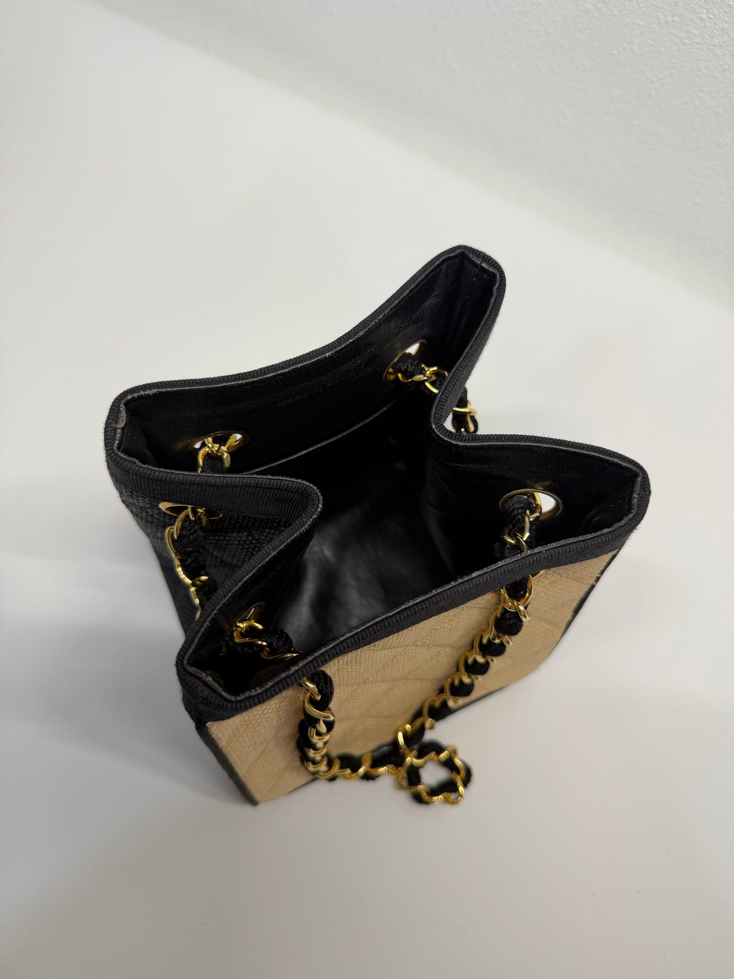 Chanel raffia straw