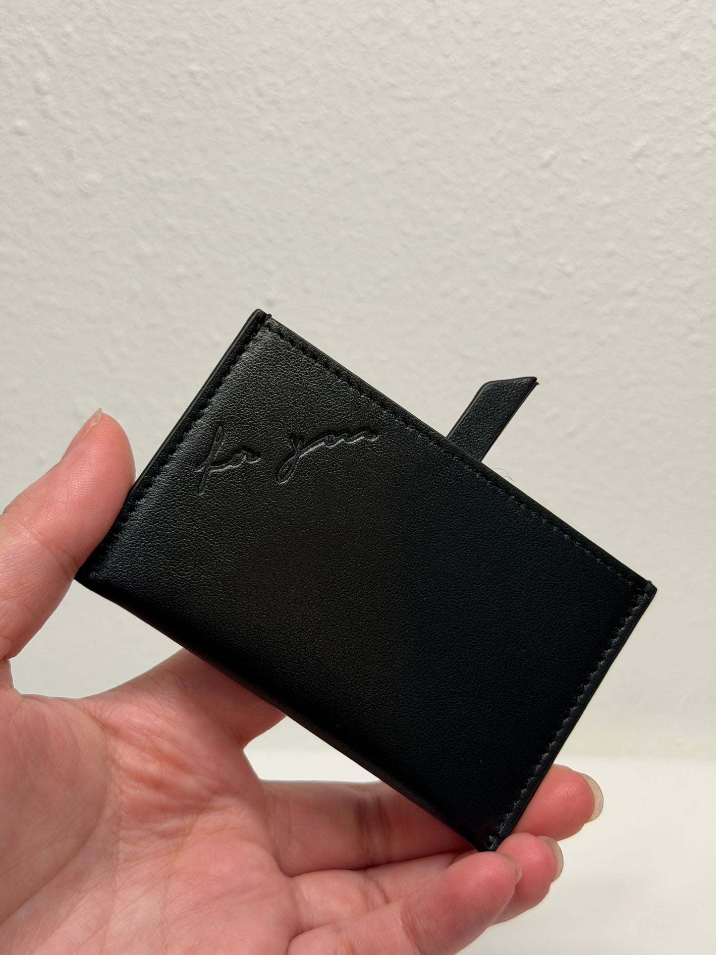 Saint Laurent card holder with integrated mirror