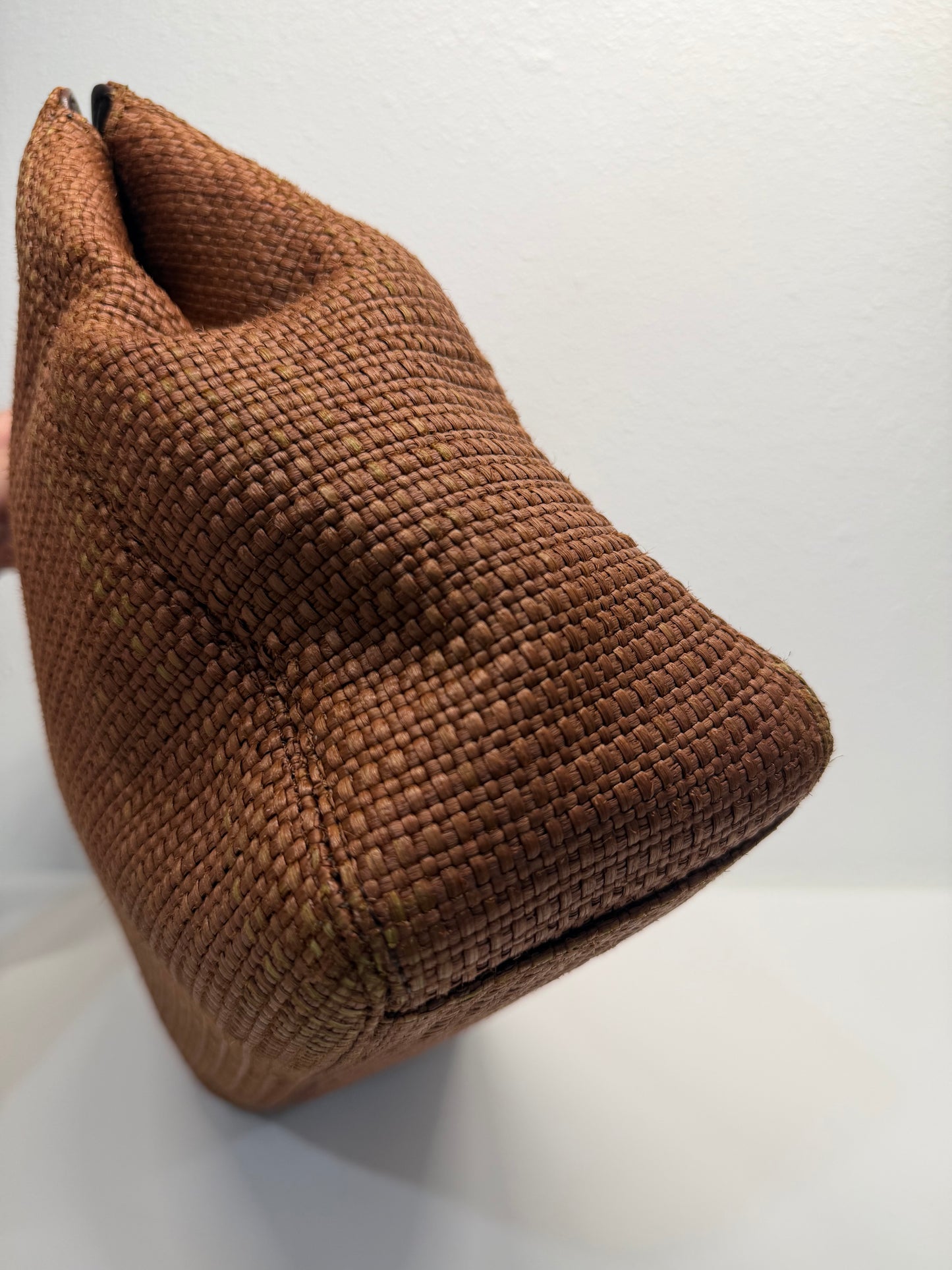 Chanel woven raffia tote