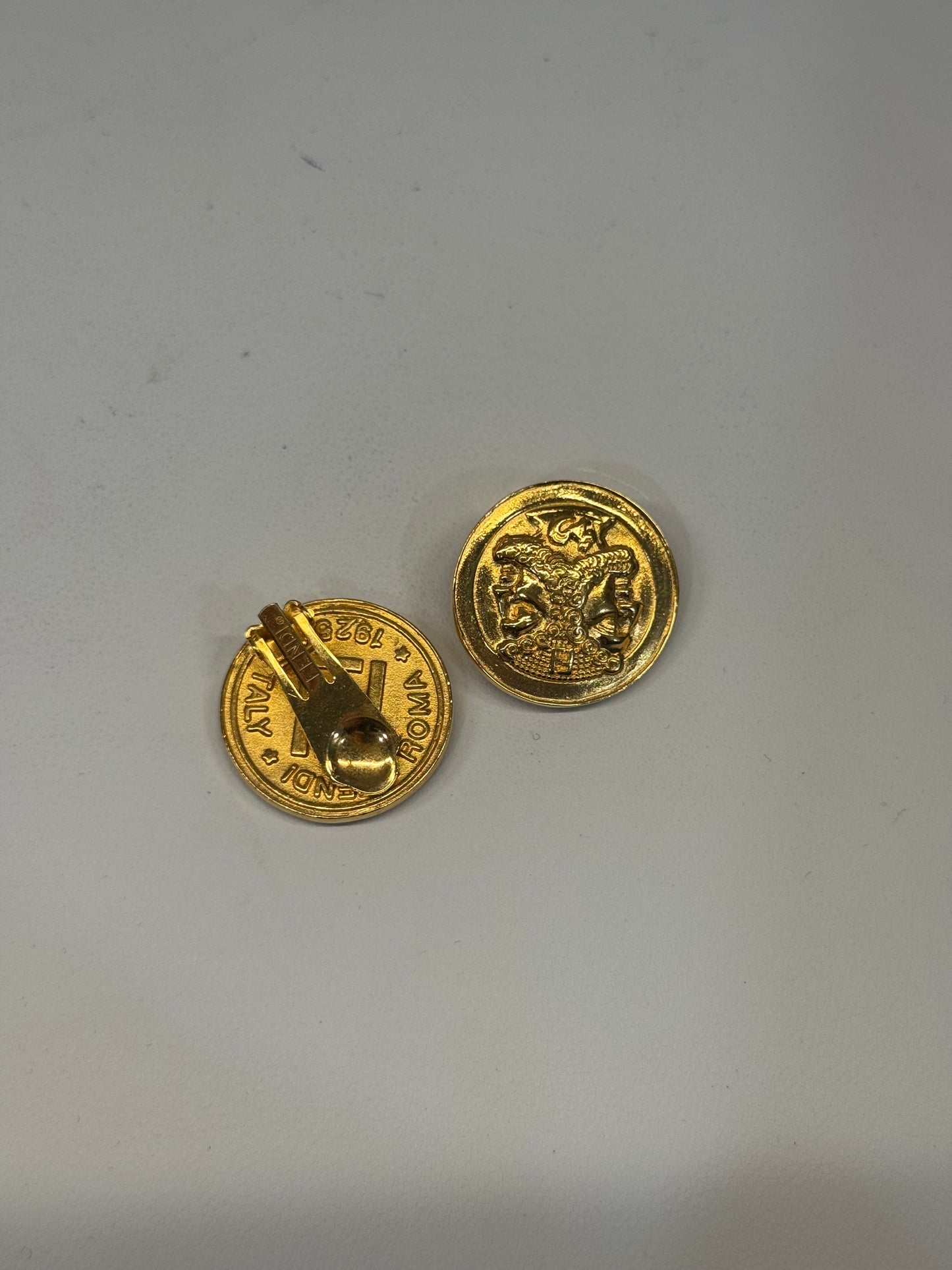 Fendi coin earrings