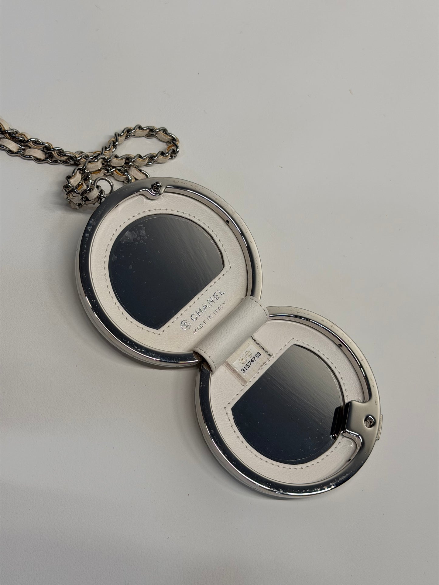 Chanel round locket mirror