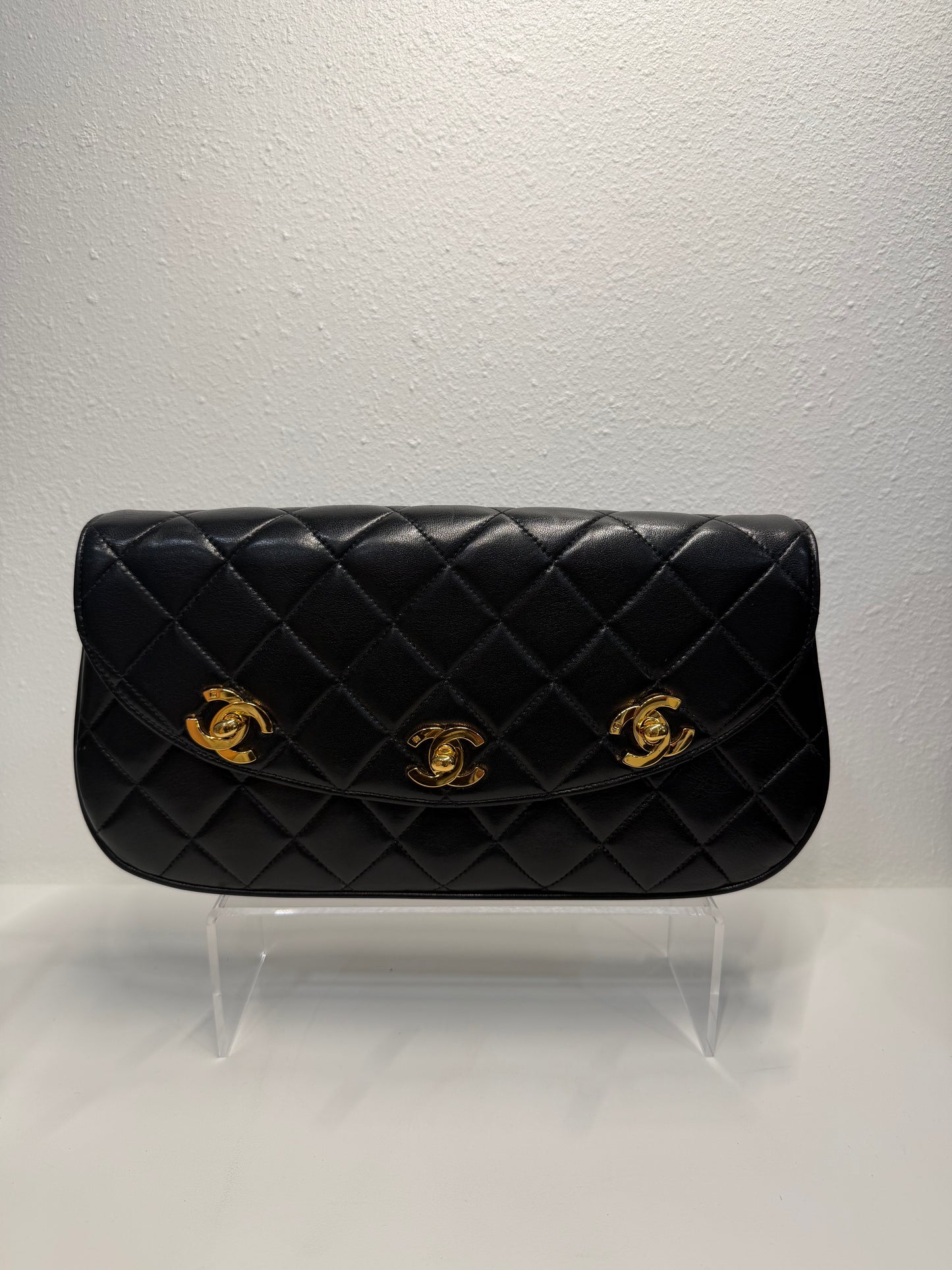 Chanel triple clutch