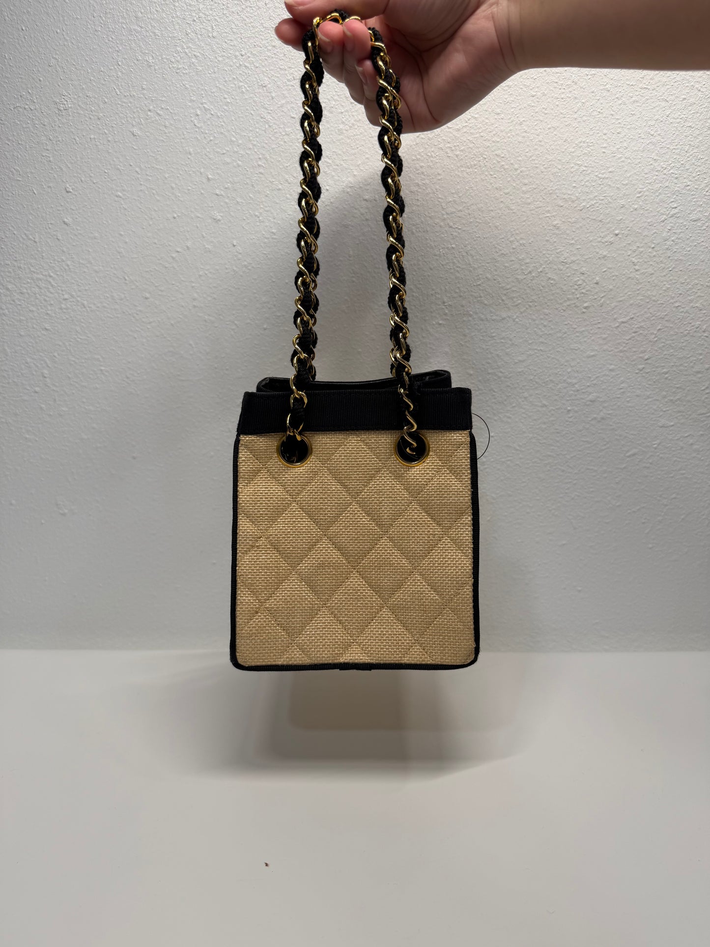 Chanel raffia straw