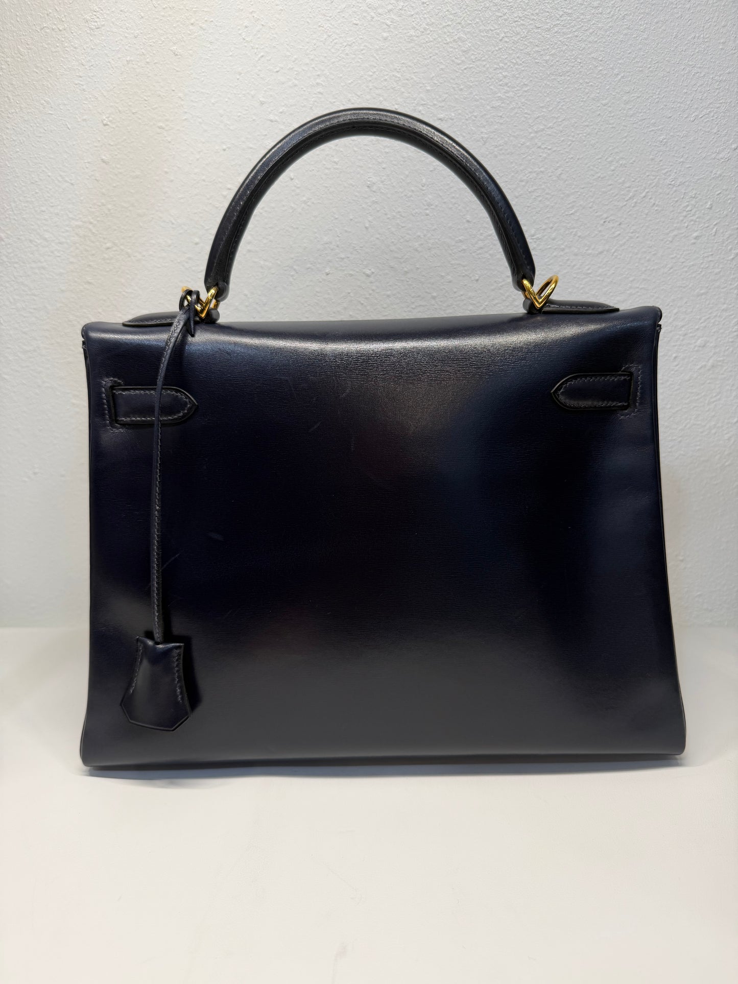 Hermes dark navy kelly 32
