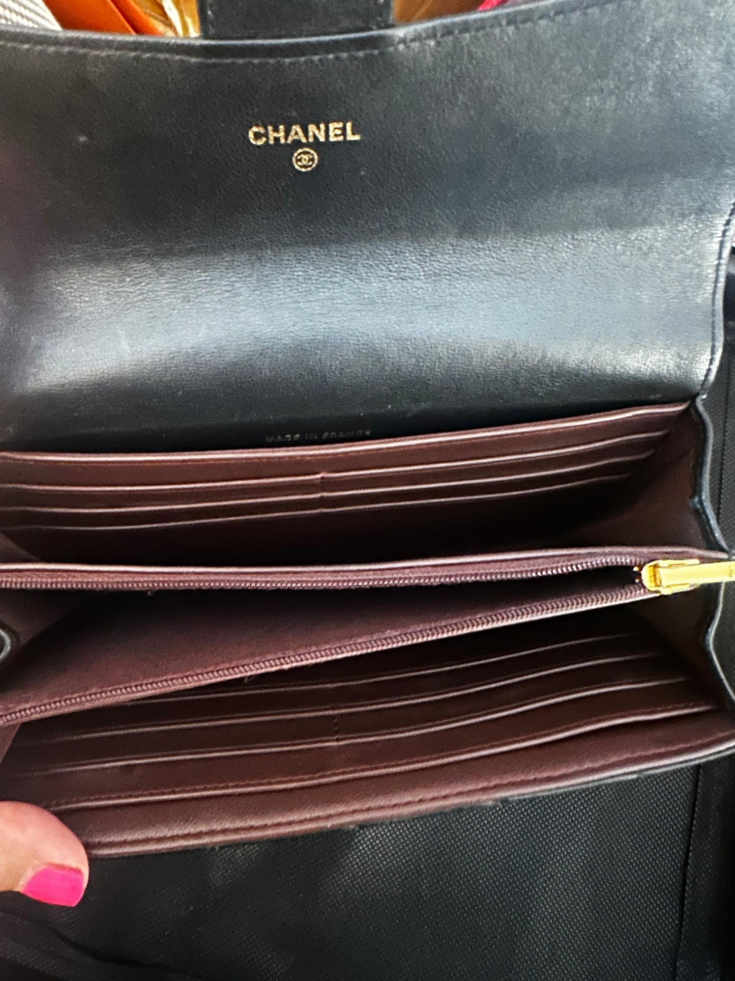 Chanel flap wallet,  sold as is