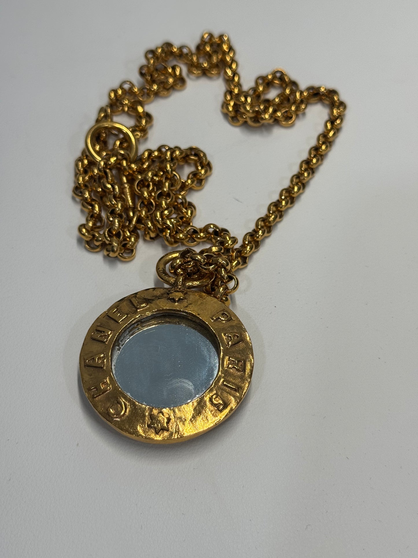 Chanel mirror necklace