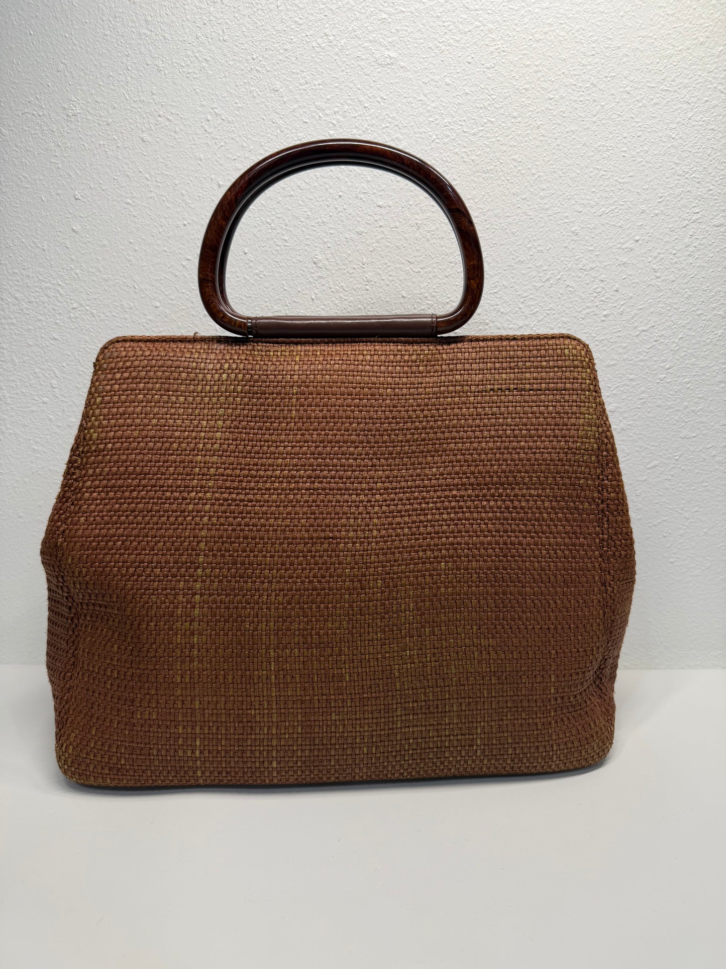 Chanel woven raffia tote