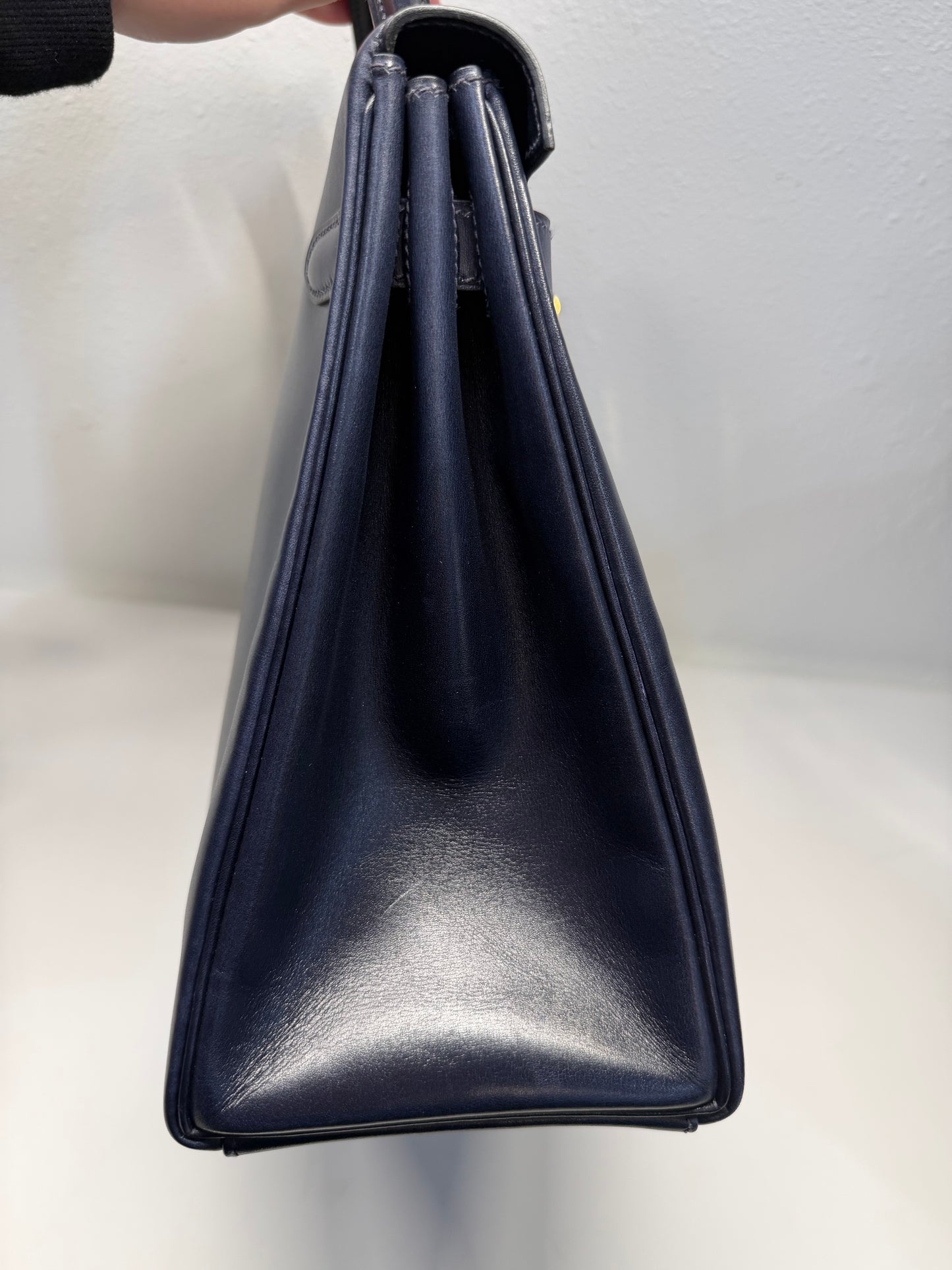 Hermes dark navy kelly 32