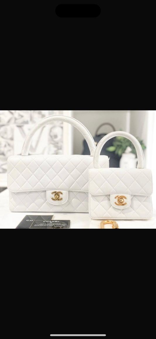 Chanel Parent and child bundle white and black. Bundle Denim 35 pieces and Bundle fan 50 pieces invoice 2161