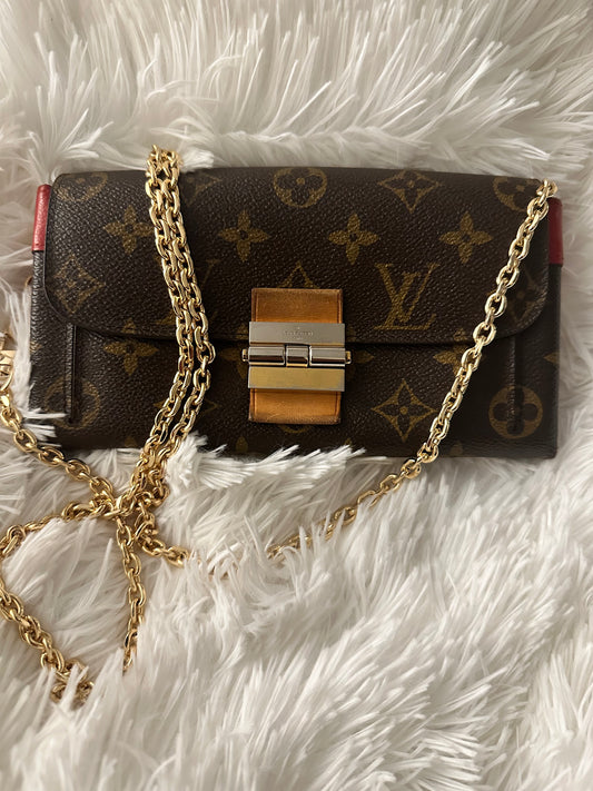 Louis Vuitton Elysee long waller SP3153 with after market hardware strap and insert